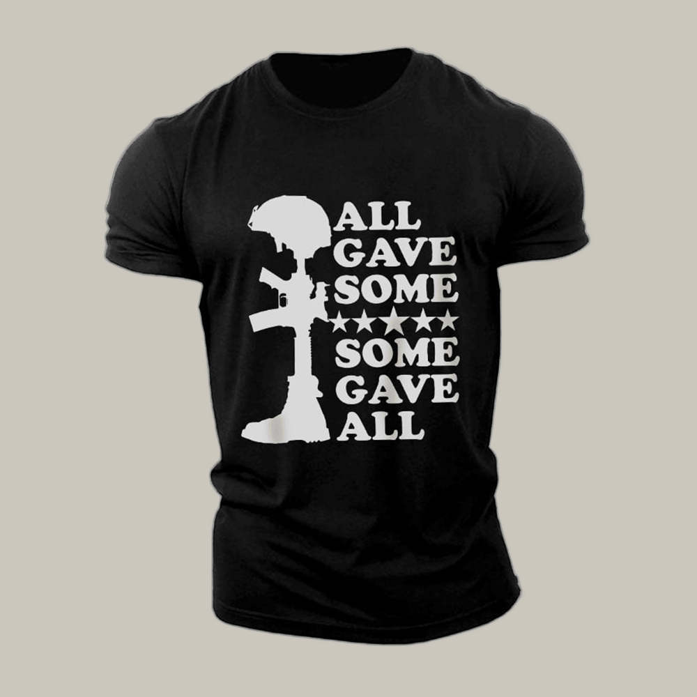 US Veteran Black T-Shirt All Gave Some Some Gave All Shirt Veteran Merch Gifts For Men