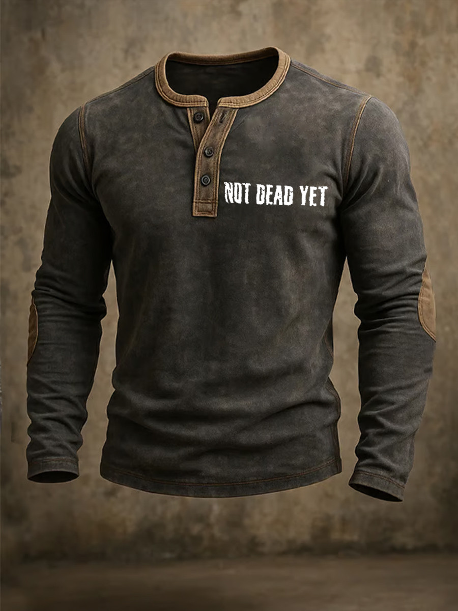 US Veteran Button Long Sleeve Shirt Not Dead Yet Veteran Clothing Unique Gifts For Veterans