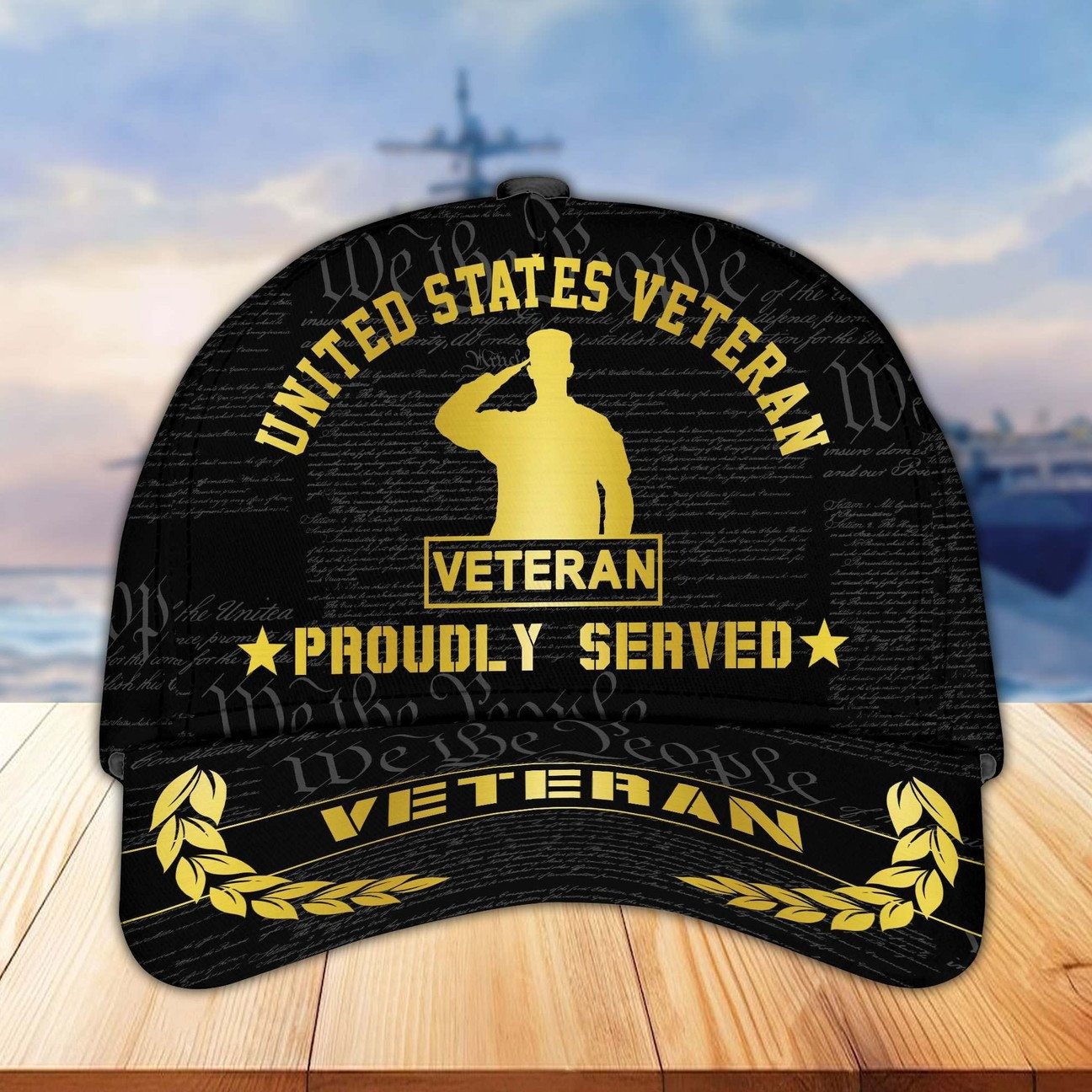 US Veteran Cap Proudly Served We The People Hat Military Gift for Dad