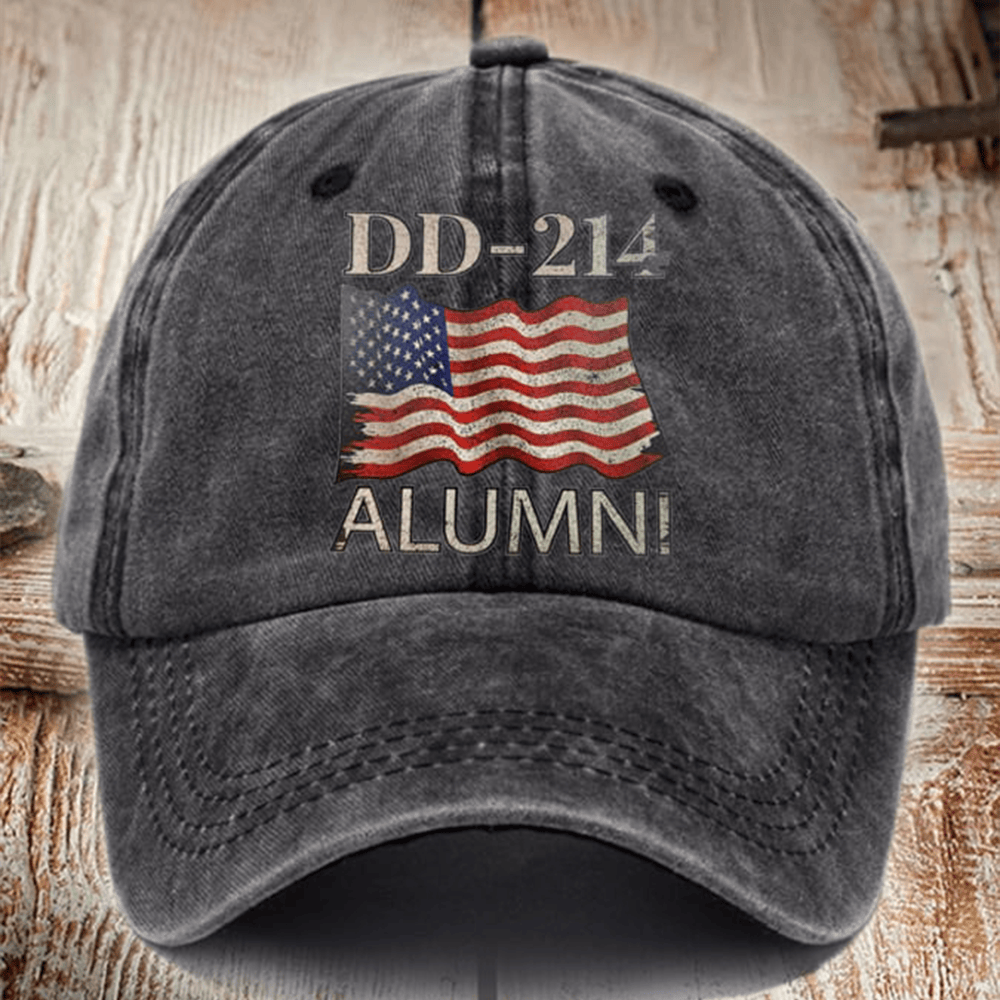 US Veteran DD 214 Alumni Hat American Flag Baseball Cap Cool Gifts For Men