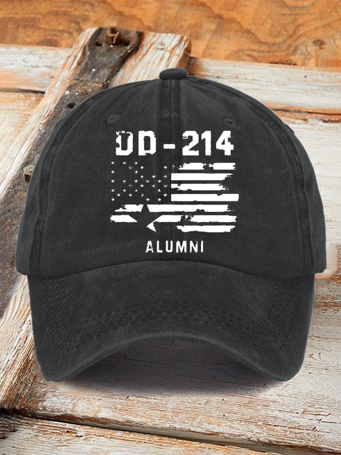 US Veteran DD 214 Alumni Hat Man Card Baseball Cap Gifts For Patriotic Dad