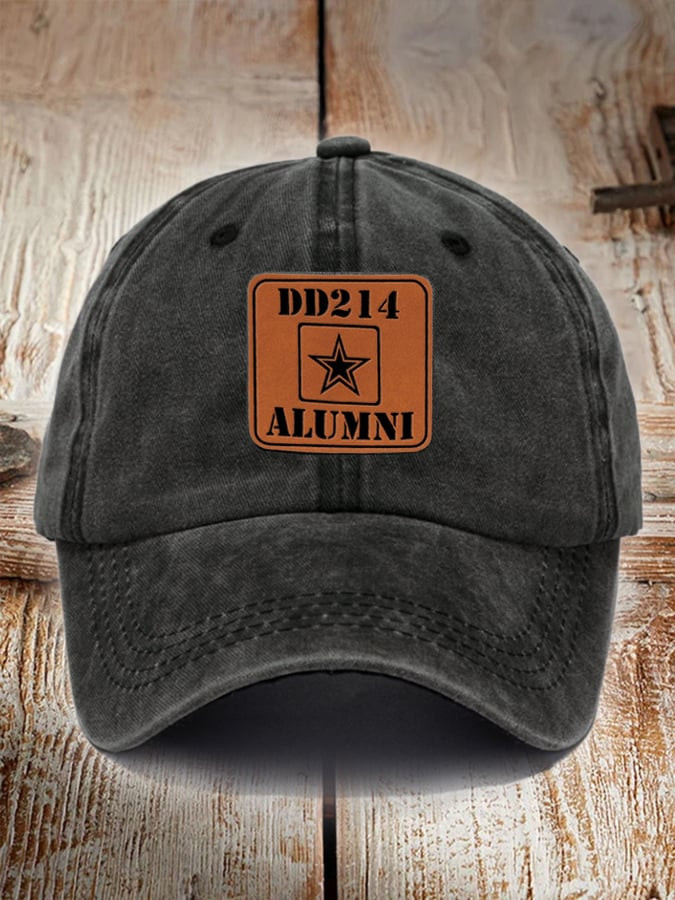US Veteran DD 214 Alumni Hat Official Man Card Baseball Cap Patriotic Presents For Men