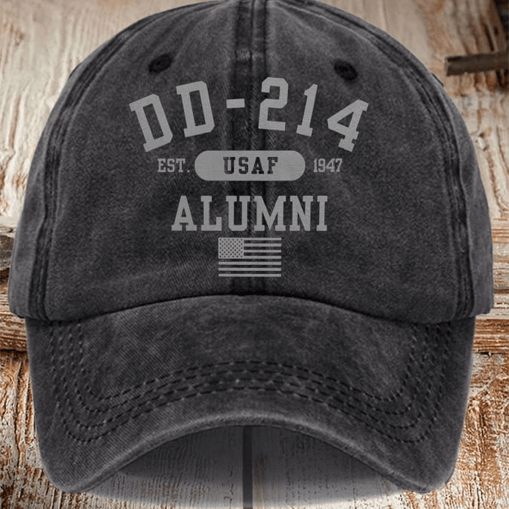 US Veteran DD 214 Est 1947 Hat USAF Alumni Baseball Cap Veteran Present Ideas