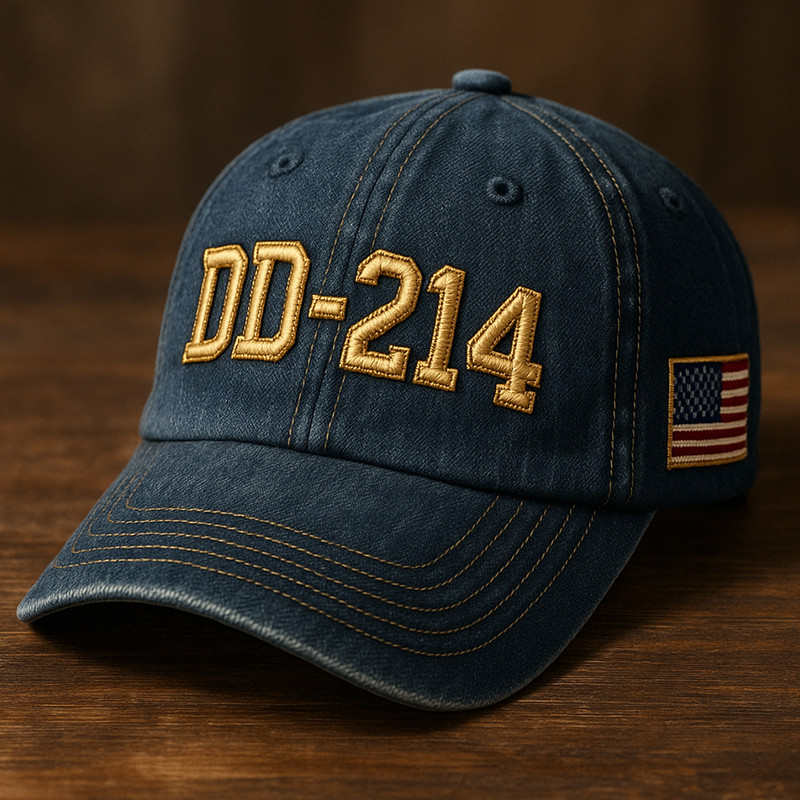US Veteran DD 214 Hat American Flag Patriotic Baseball Cap Unique Presents For Dad