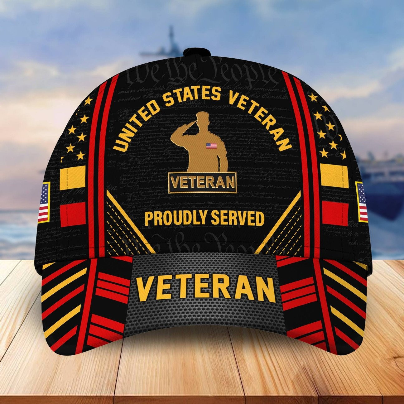 US Veteran Eagle Emblem Proudly Served Baseball Cap Gift For Patriotic Army on Veterans Day