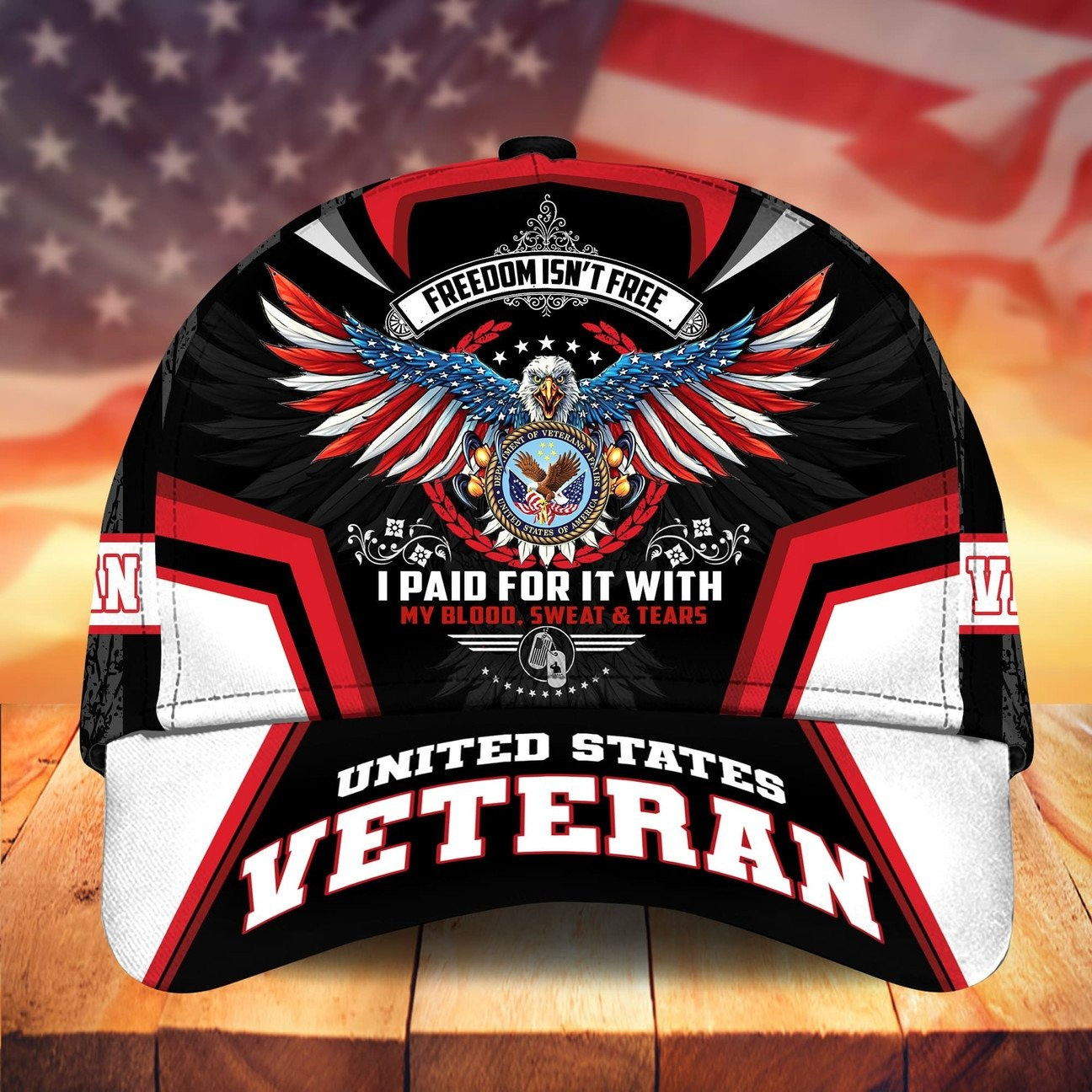 US Veteran Eagle Freedom Is Not Free Cap Gift for Military Heroes on Veterans Day
