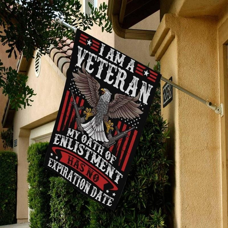 US Veteran Flag I Am A Veteran My Oath Of Enlistment Outdoor Decor Gift Ideas