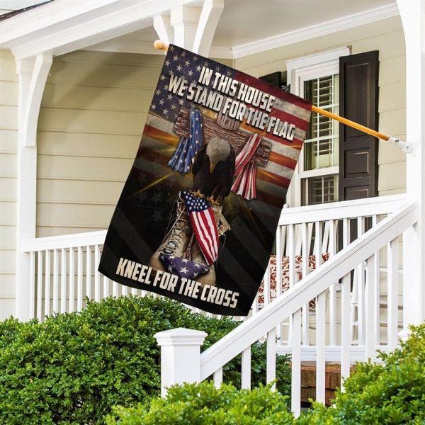 US Veteran Flag In This House We Stand For The Flag Kneel For The Gift For Military