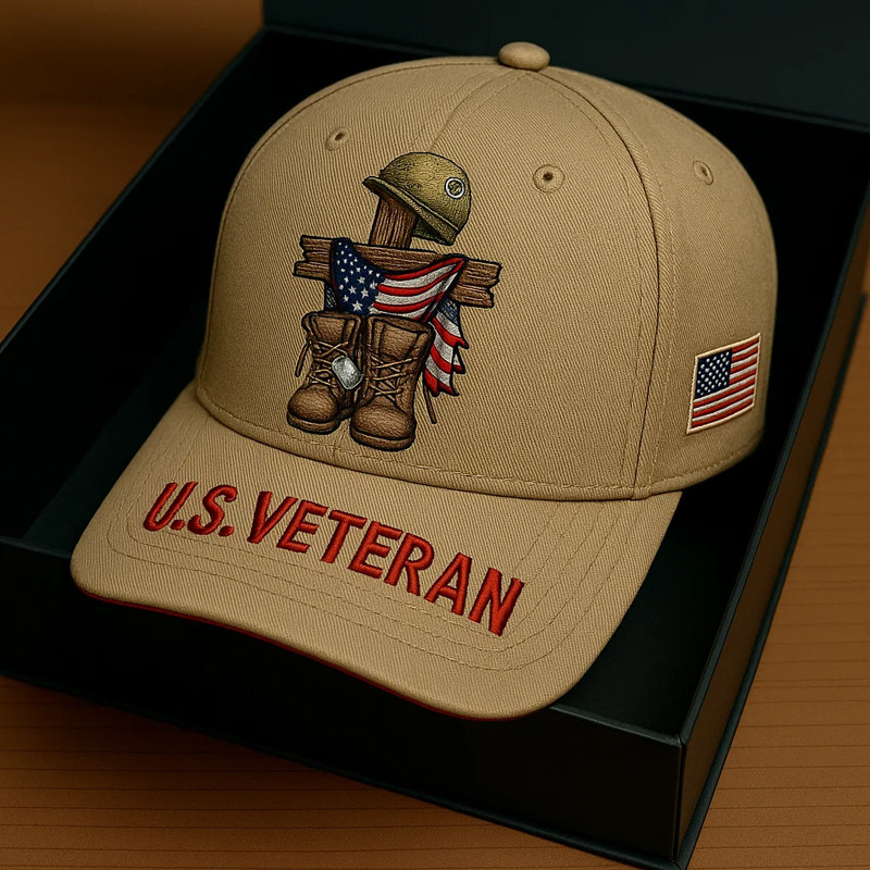 US Veteran Hat American Flag Pattern Patriotic Cap Tribute Gift Ideas
