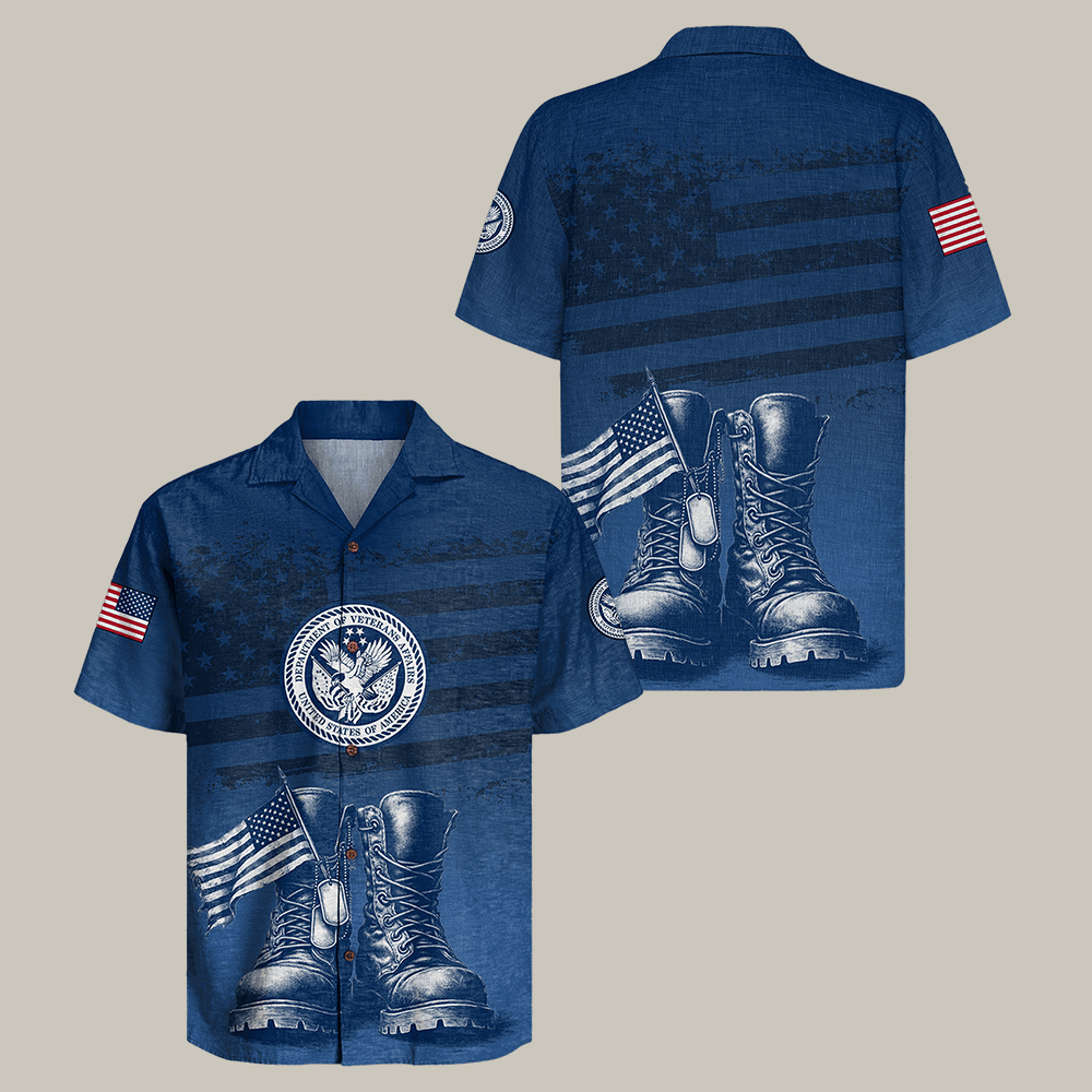 US Veteran Hawaiian Shirt American Flag Patriotic Veteran Clothes Best Gift For Husband