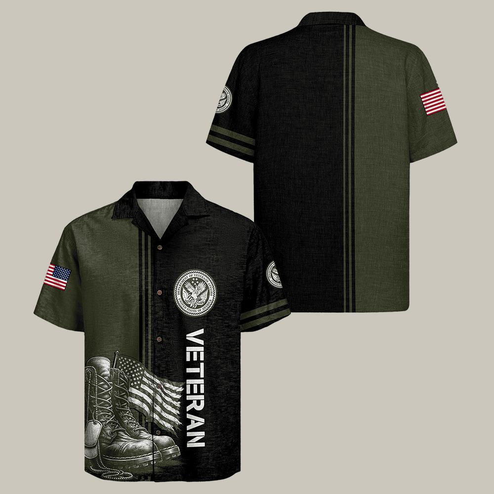 US Veteran Hawaiian Shirt Proudly Served Veteran Clothes Good Gift For Him