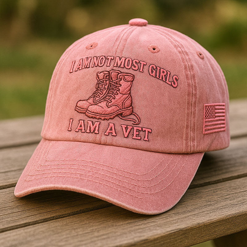 US Veteran I Am Not Most Girls Hat I Am A Vet American Flag Cap Gifts For Wife