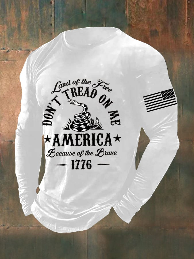 US Veteran Long Sleeve Shirt Land Of The Free 1776 2026 Clothing Freedom Gift Ideas