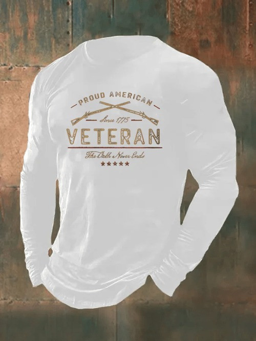 US Veteran Long Sleeve Shirt Proud American Since 1775 Veteran Merch Ideas For Man