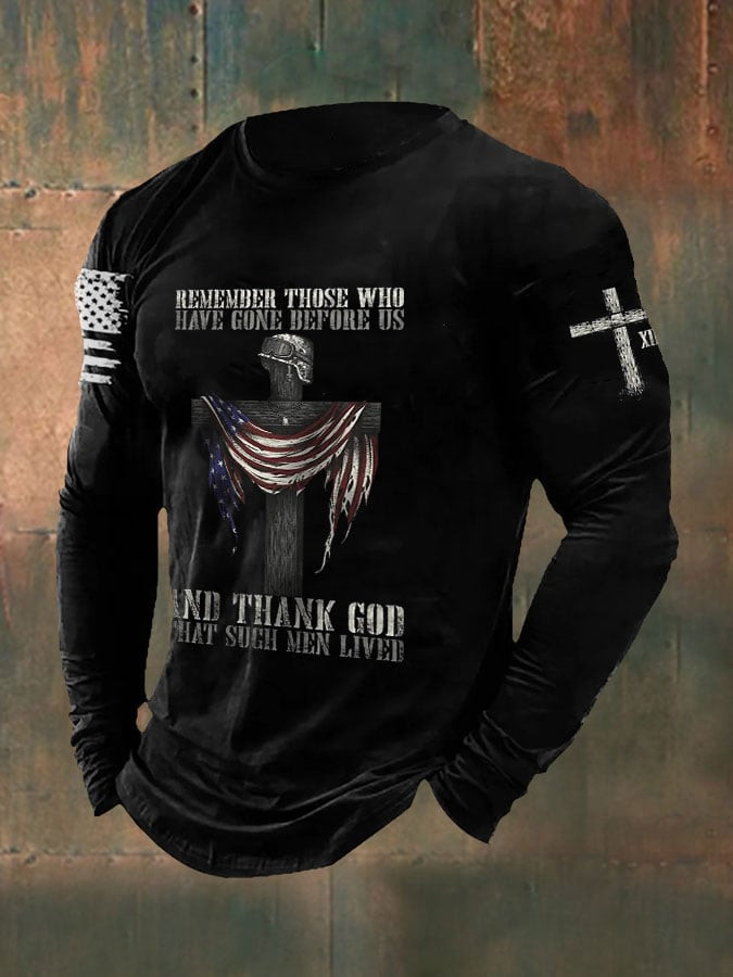 US Veteran Long Sleeve Shirt Remerber Those Who Have Gone Christian Themed Veteran Clothing Gifts