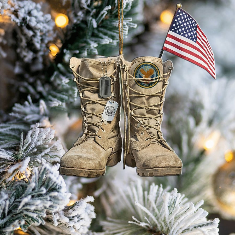 US Veteran Military Boots Christmas Ornament Xmas Home Decor Unique Christmas Gifts