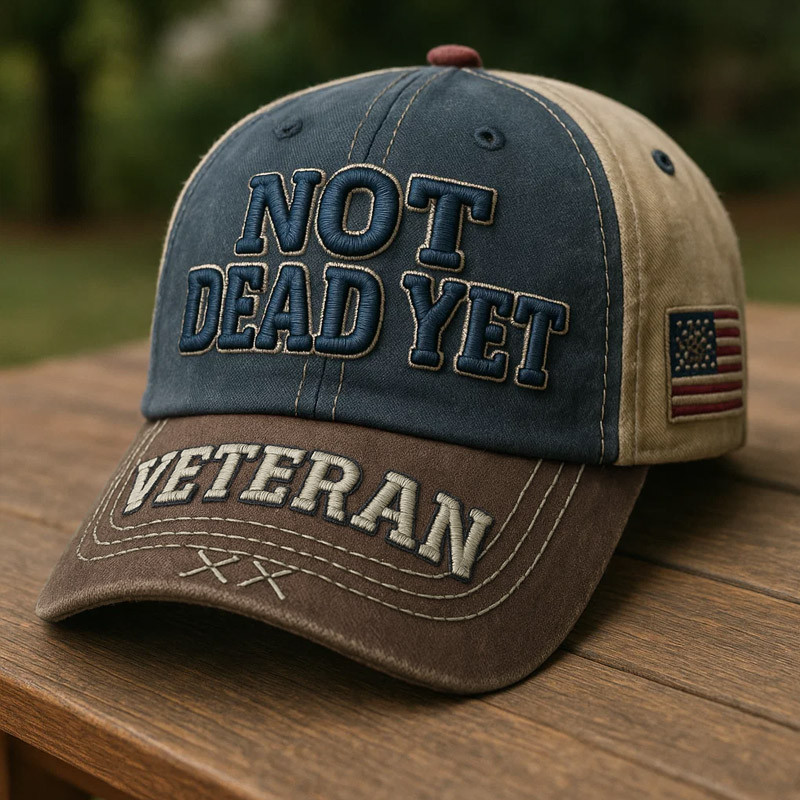 Us Veteran Not Dead Yet Hat Poud Veteran American Flag Cap Cool Gifts For Him
