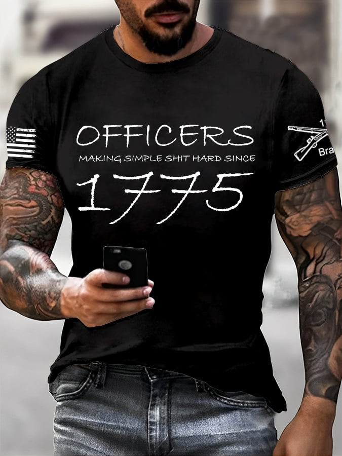 US Veteran Officers 1775 T-Shirt Making Simple Shit Hard Since Shirt Veteran Gift Ideas