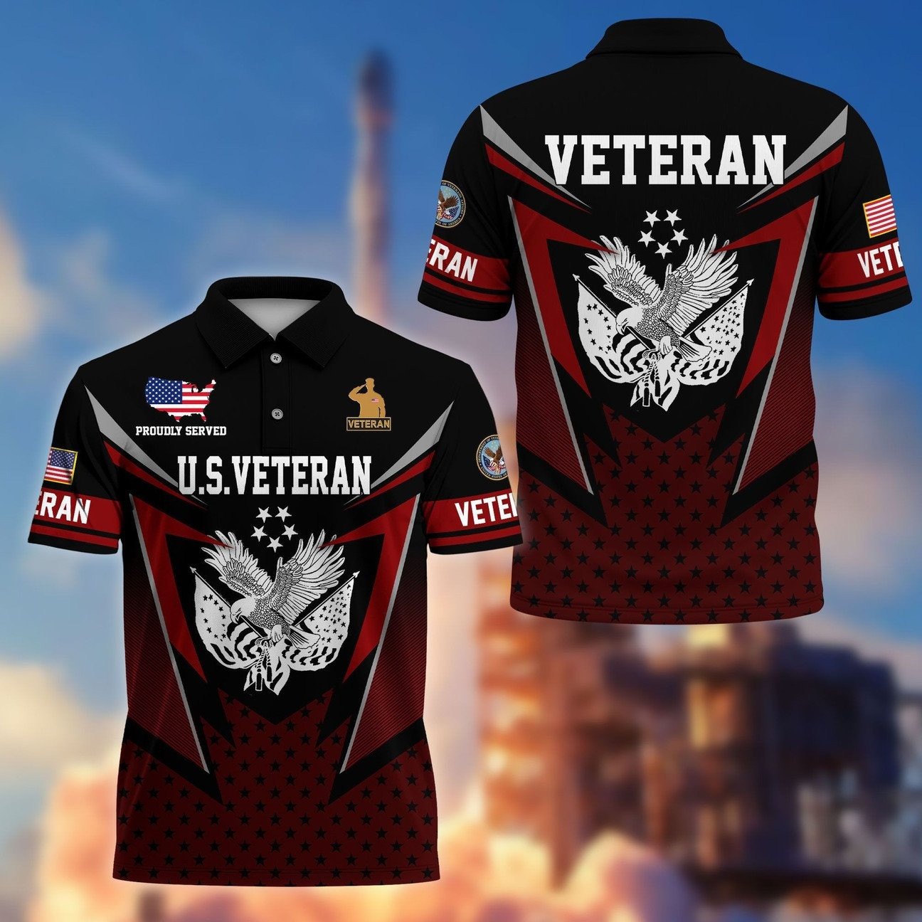 US Veteran Polo Shirt Premium Military Gift for Father and Husband and Friends on Veteran Day