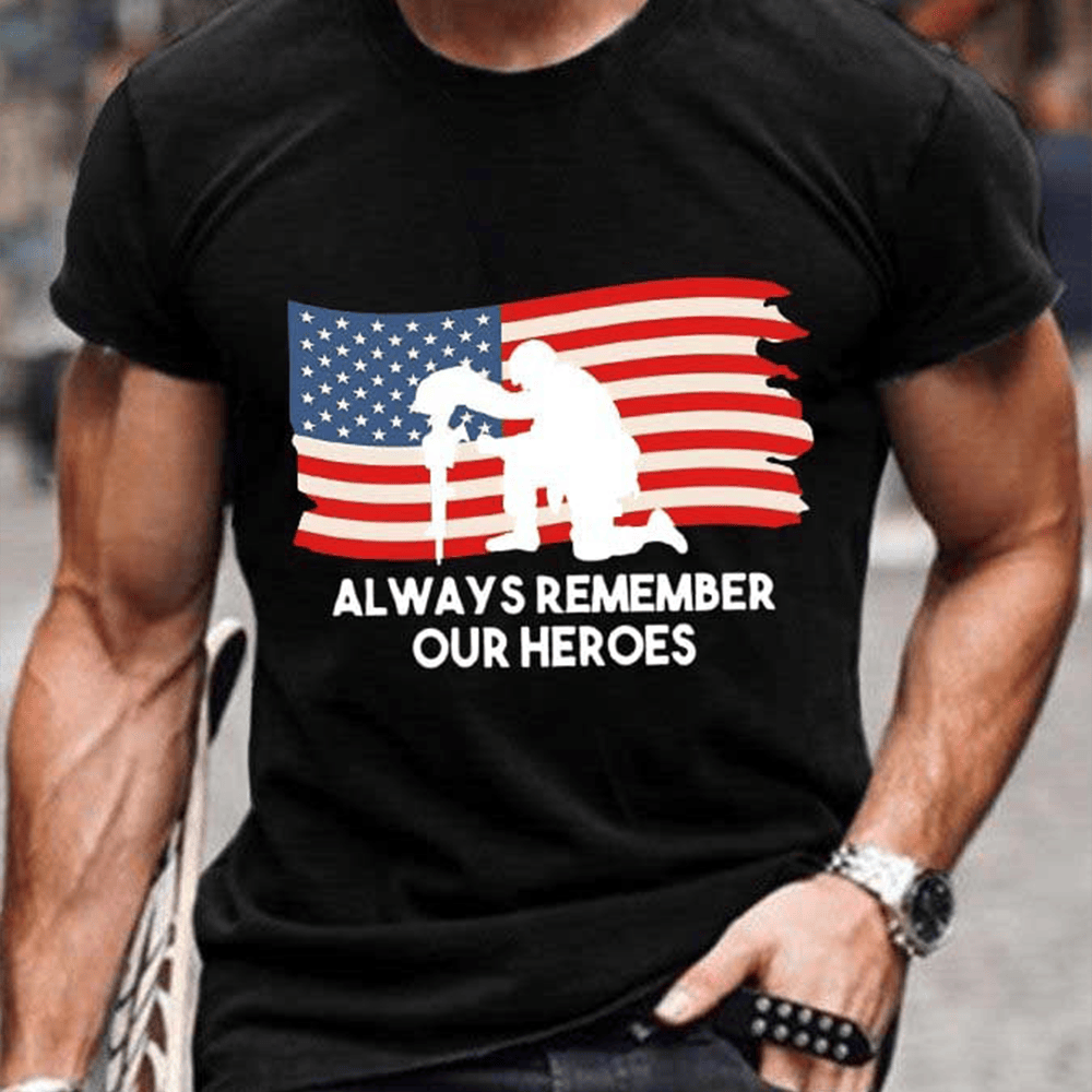 US Veteran T-Shirt Always Remember Our Heroes Shirt Memorial Gift Ideas