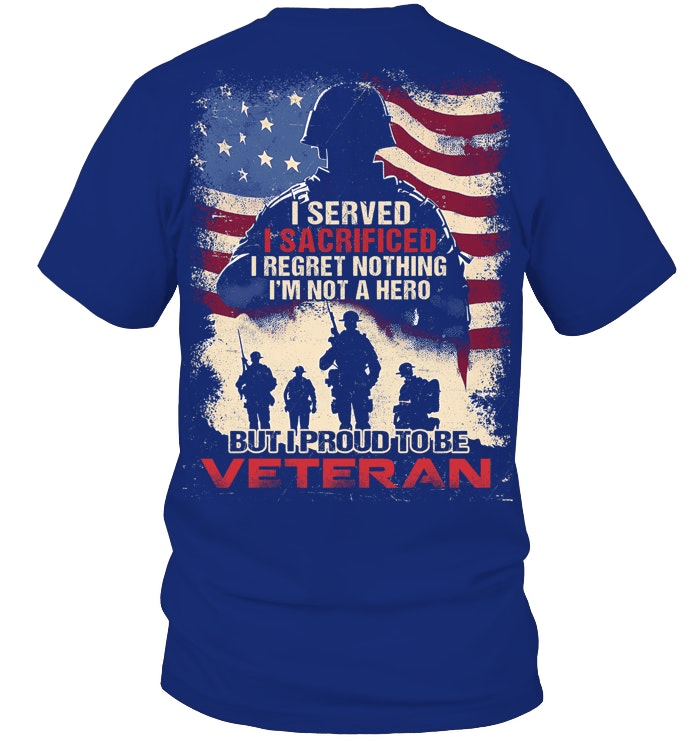 US Veteran T-Shirt I Proud To Be Veteran Military Clothing Gifts For Soldiers