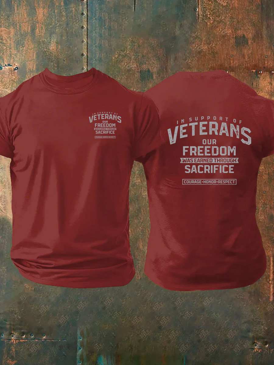 US Veteran T-Shirt In Support Of Veterans Our Freedom Shirt Unique Gifts For Military