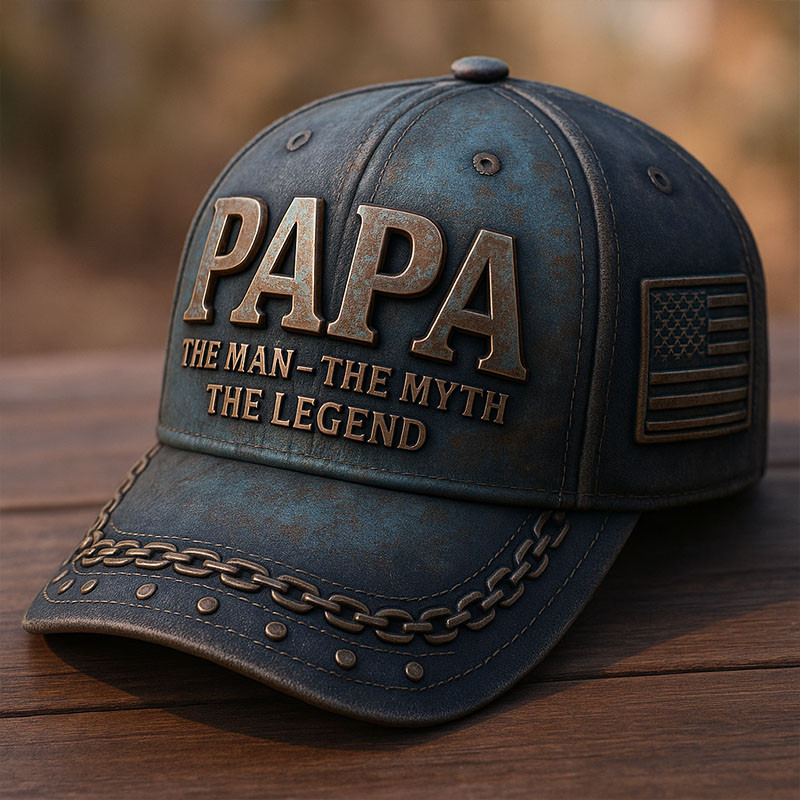 US Veteran Vintage Hat Papa The Man The Myth The Veteran American Flag Hat Gifts For Him