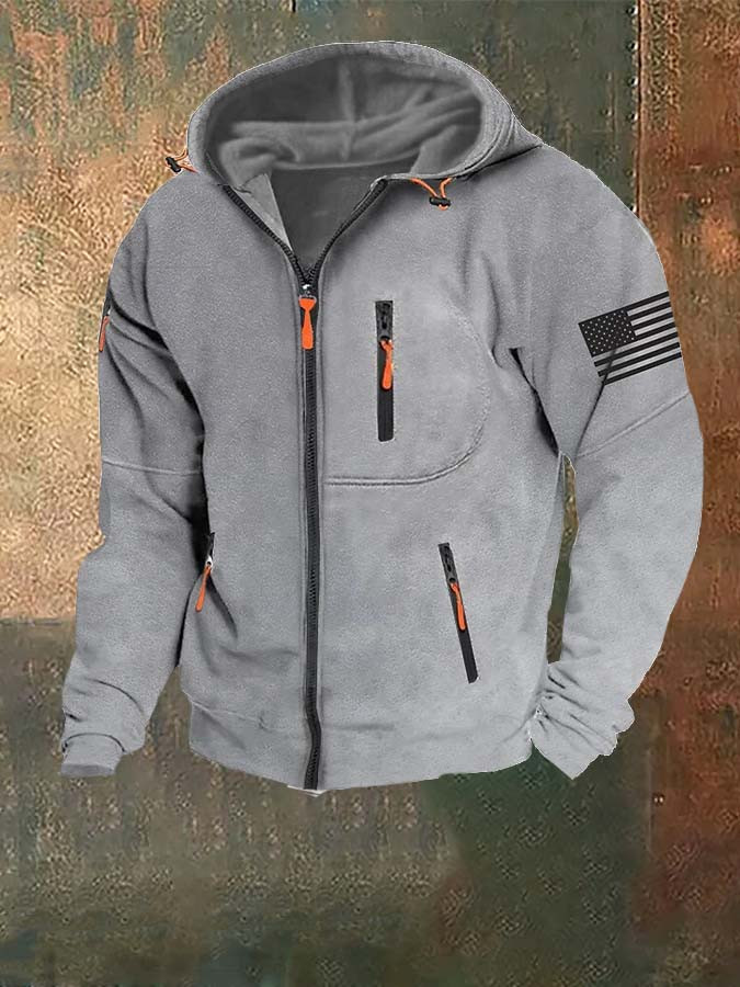 US Veteran Zip Hoodie American Flag Military Clothing Christmas Gifts For Veterans