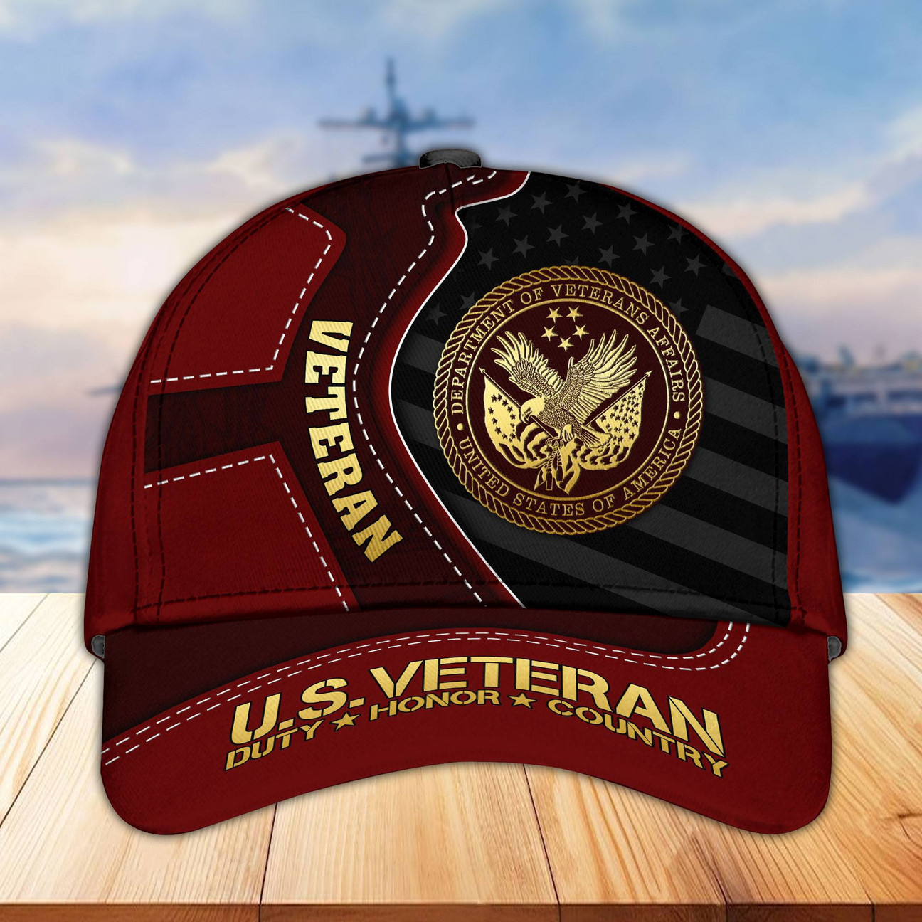US Veterans Duty Honor Country Cap Veteran Day Hat Gifts For Veterans