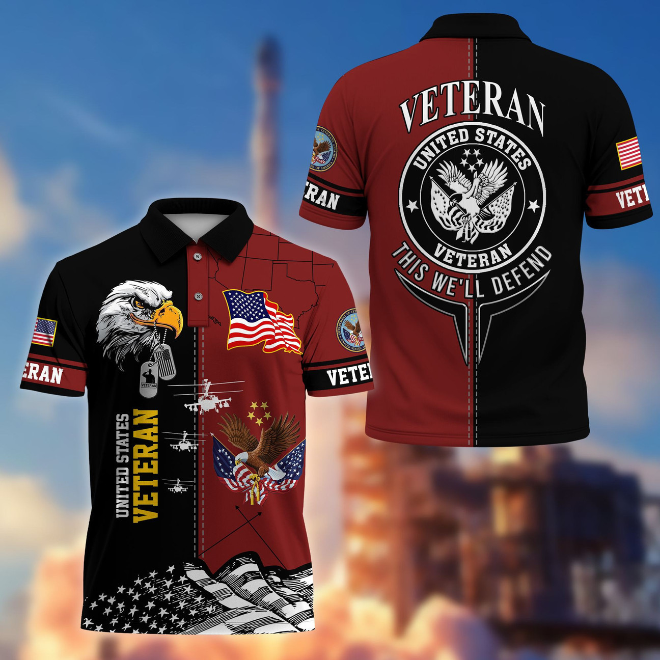 US Veterans Polo Shirt Military Clothing Best Gift for Veterans