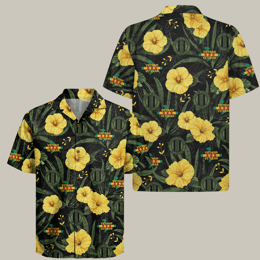 US Vietnam Veteran Hawaiian Shirt Freedom Fighter Vietnam Veteran Family Matching