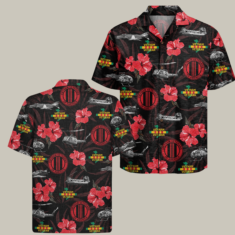 US Vietnam Veteran Hawaiian Shirt Vietnam Veteran Of America Gifts For Military