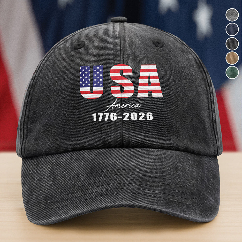 Usa 1776 - 2026 Baseball Cap America 250 Merchandise Patriotic Gifts For Men