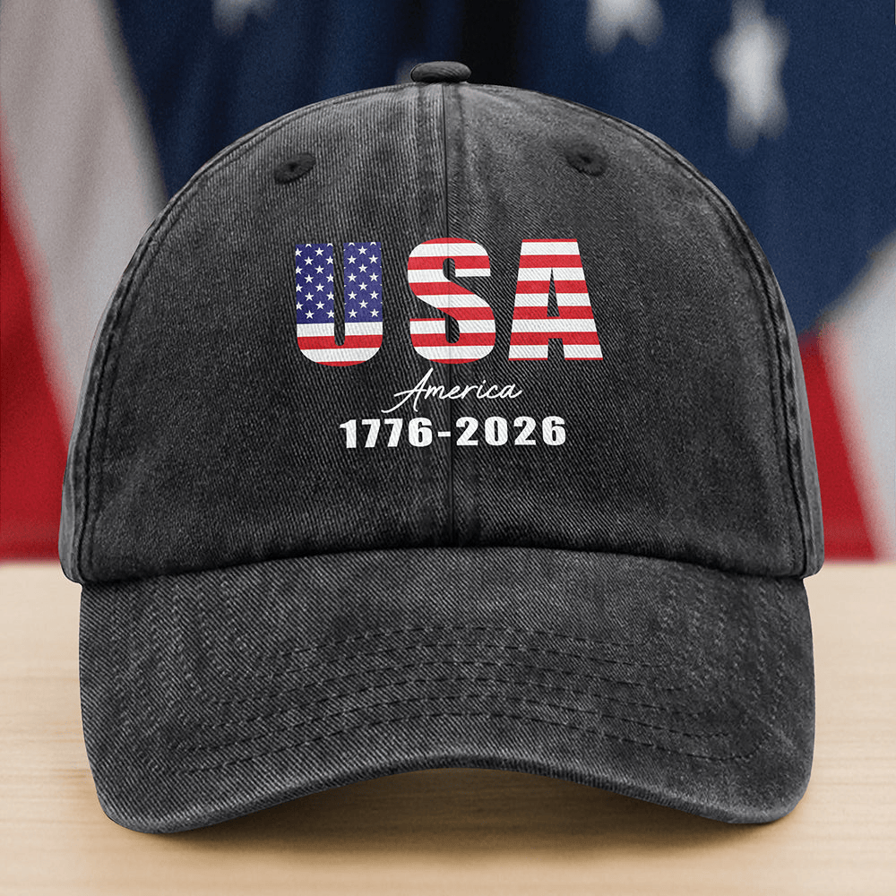 USA 1776 2026 July 4Th Hat America's Birthday Baseball Cap Patriots Presents