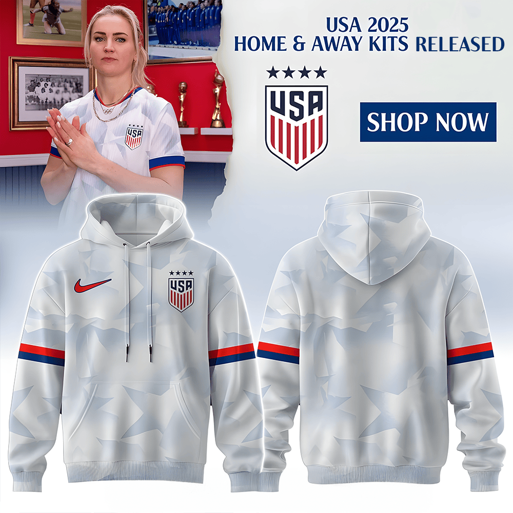 USA 2025 National Soccer Team Home Hoodie Gifts For Soccer Lovers