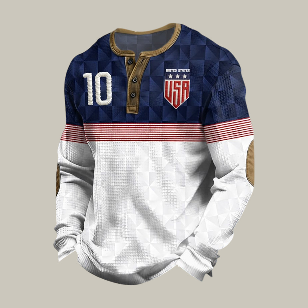 USA 2026 FIFA World Cup 10 Button Long Sleeve Shirt FIFA Club World Cup Bracket Apparel Soccer Gear