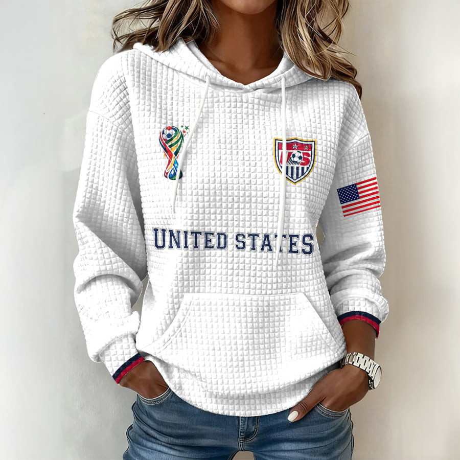 USA 2026 FIFA World Cup Hoodie American Flag Soccer Apparel Gift For Wife