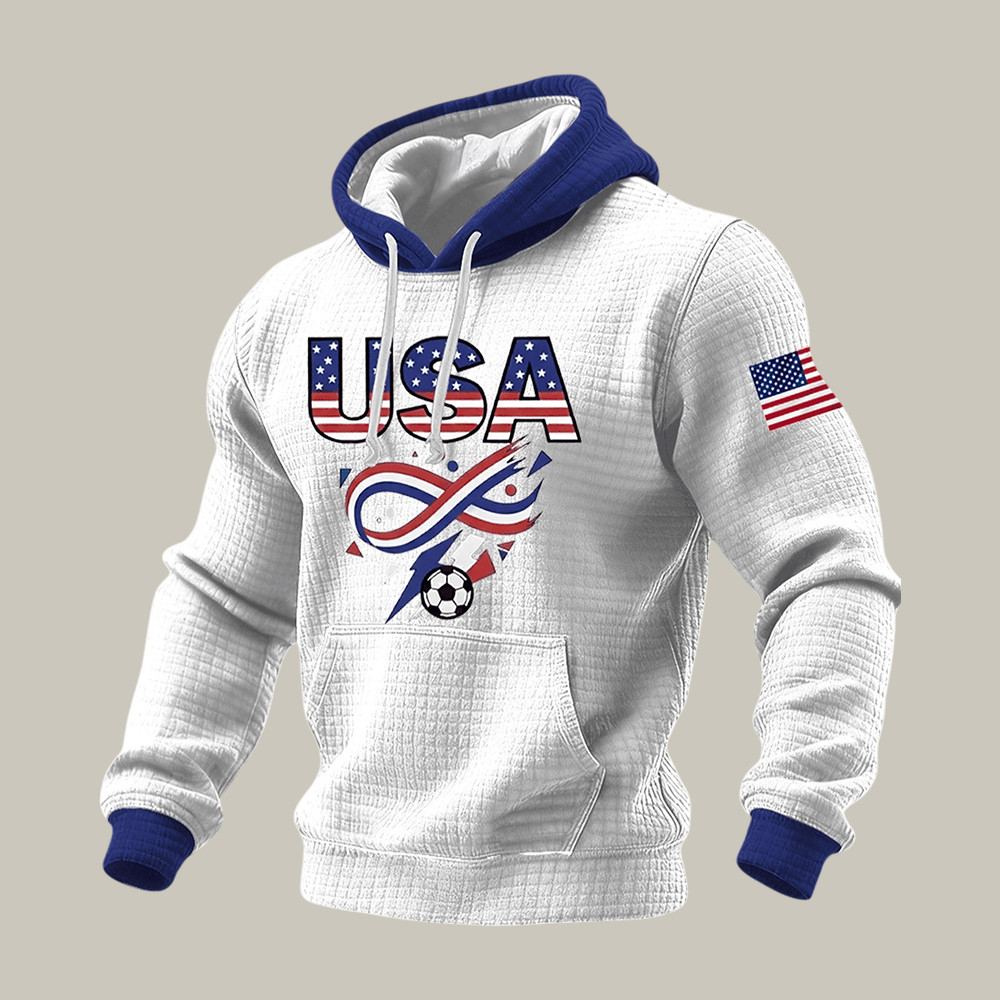 USA 2026 FIFA World Cup Hoodie American Flag Soccer Apparel Present For Fans