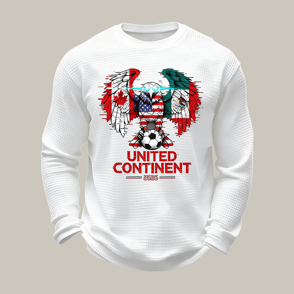 USA 2026 FIFA World Cup Patriotic Eagle Long Sleeve Shirt United Continent Soccer Apparel Fan Gear