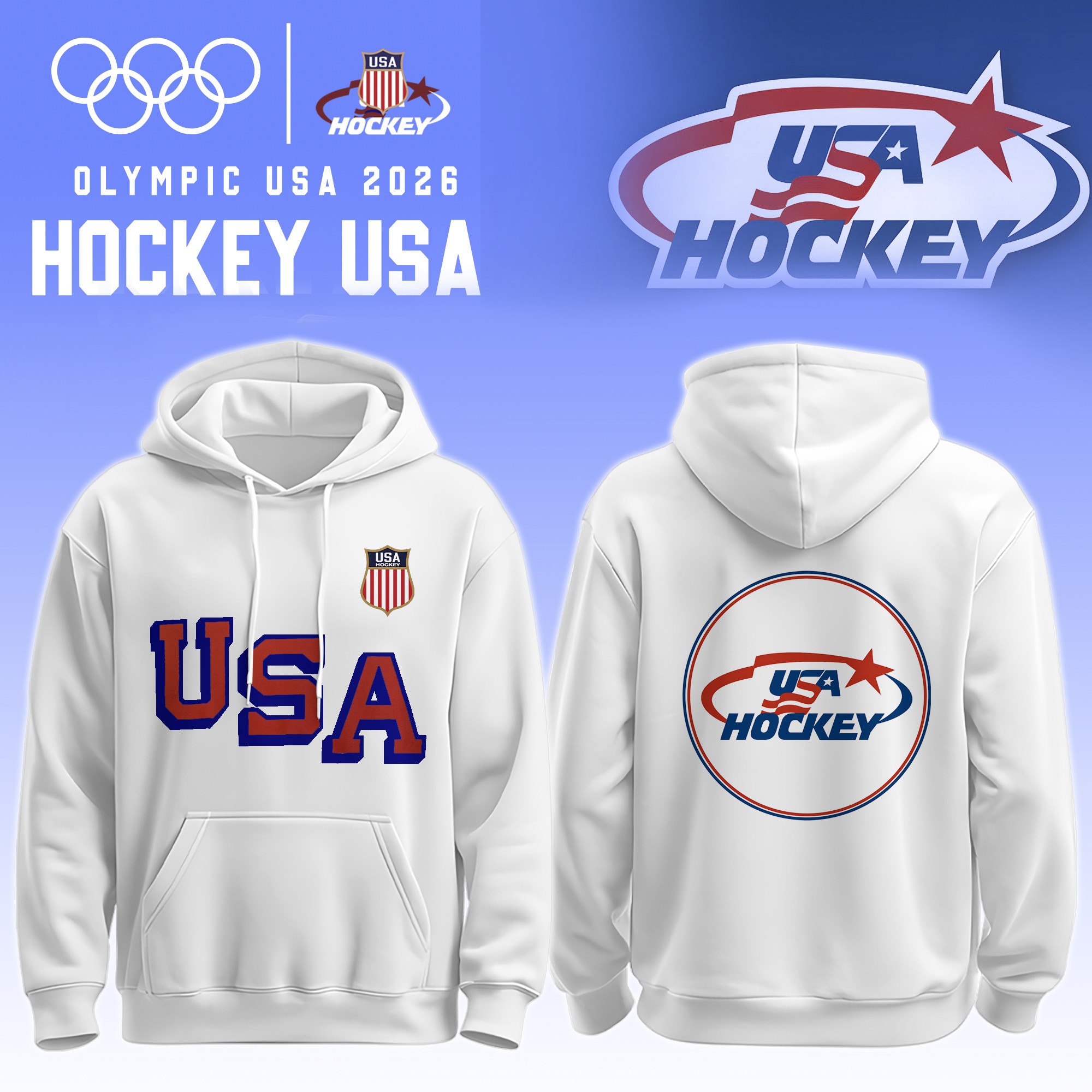 USA 2026 Olympic Hockey Hoodie Milano Cortina Team USA Hockey Merch Olympics Fan Gift