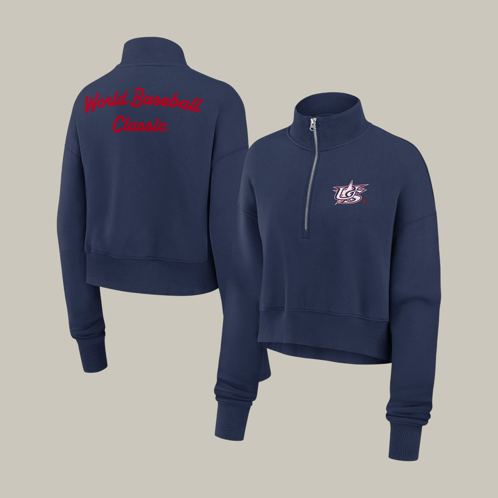 USA 2026 World Baseball Classic Half Zip Sweatshirt Team USA Baseball Clothing Fan Gifts