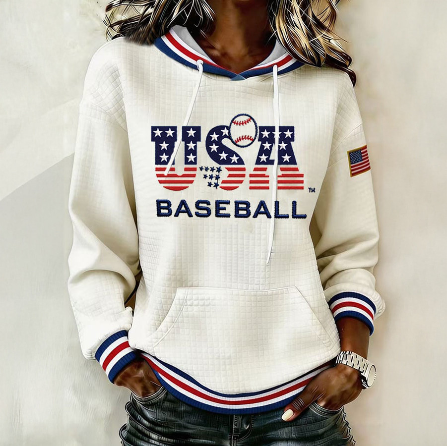 USA 2026 World Baseball Classic Hoodie Baseball Apparel Fan Gift For Her
