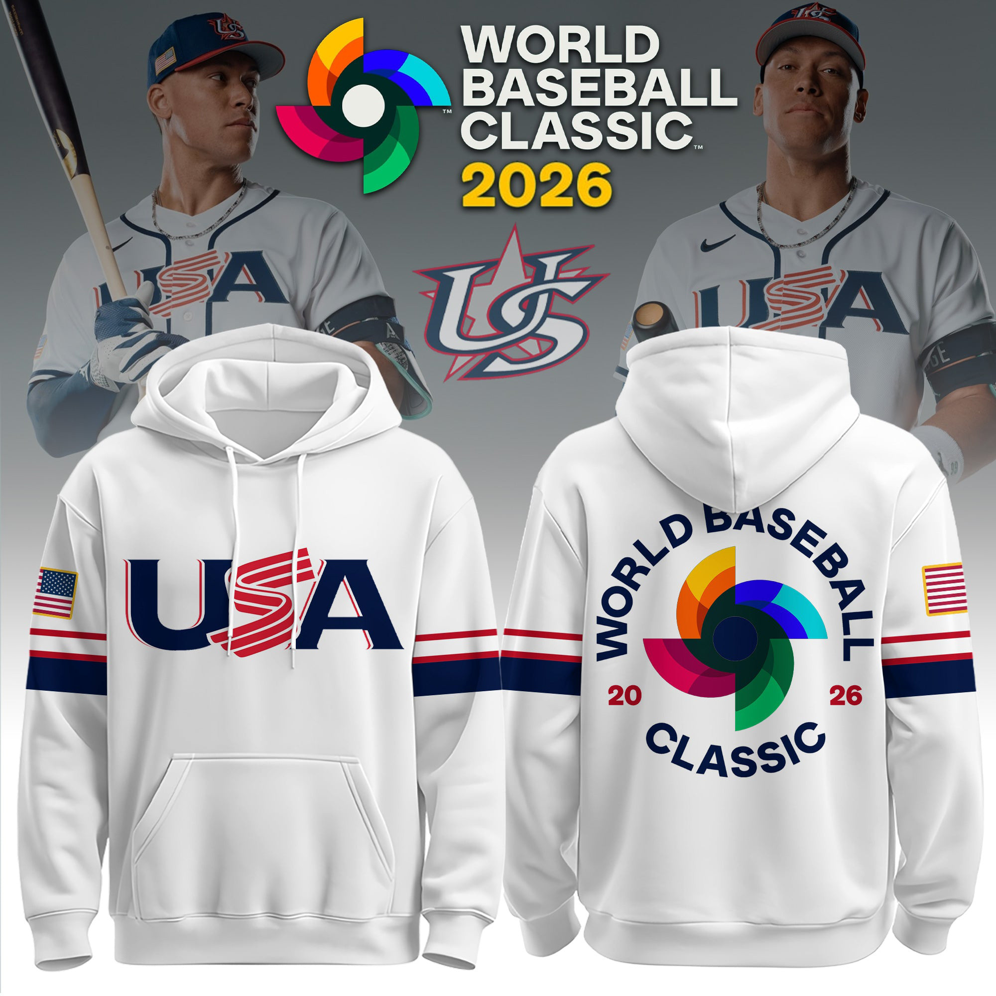 USA 2026 World Baseball Classic Hoodie Baseball Apparel Gift For Huge Fans