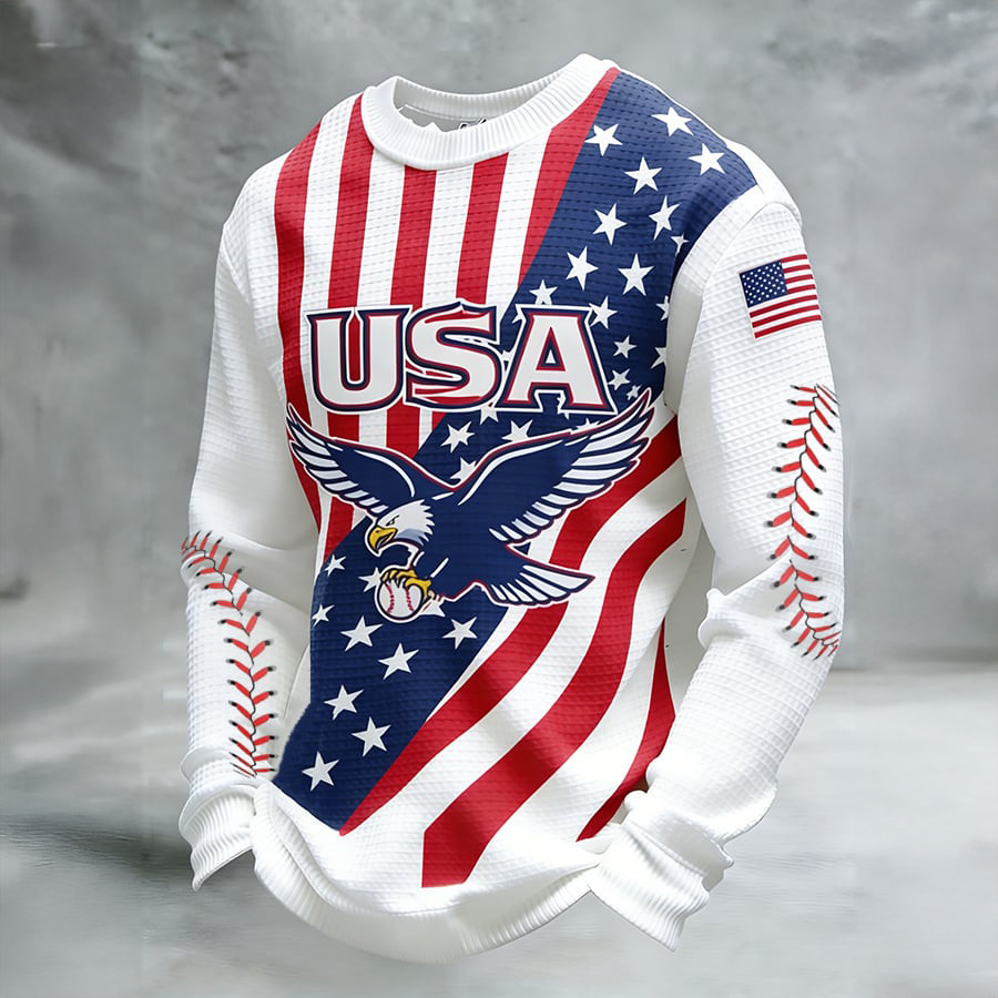 USA 2026 World Baseball Classic Long Sleeve Shirt American Flag USA Baseball Apparel
