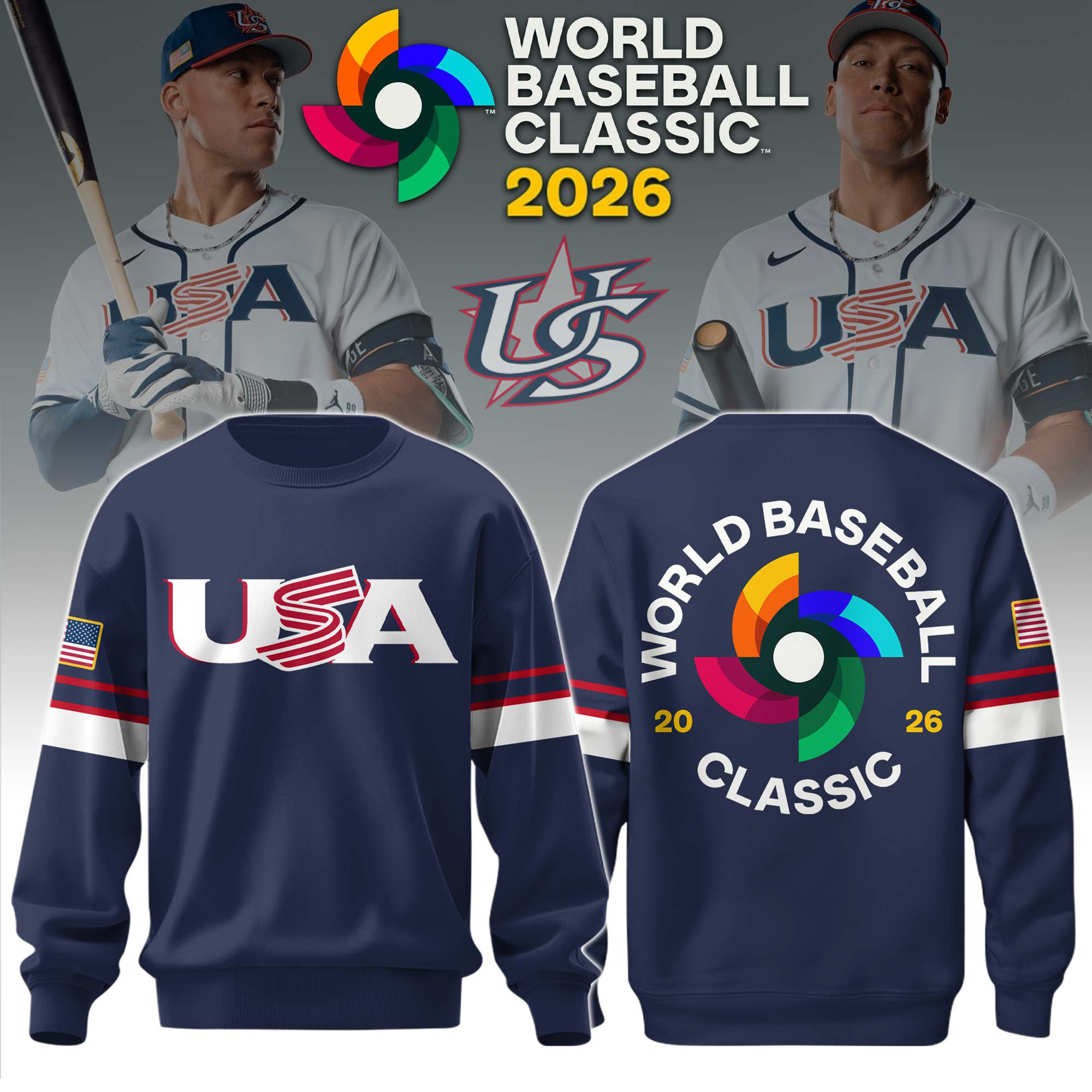USA 2026 World Baseball Classic Sweatshirt Game Day Merch Baseball Lover Gift