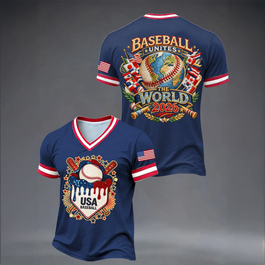 USA 2026 World Baseball Classic T-Shirt American Baseball Enthusiast Shirt Gift For Husband