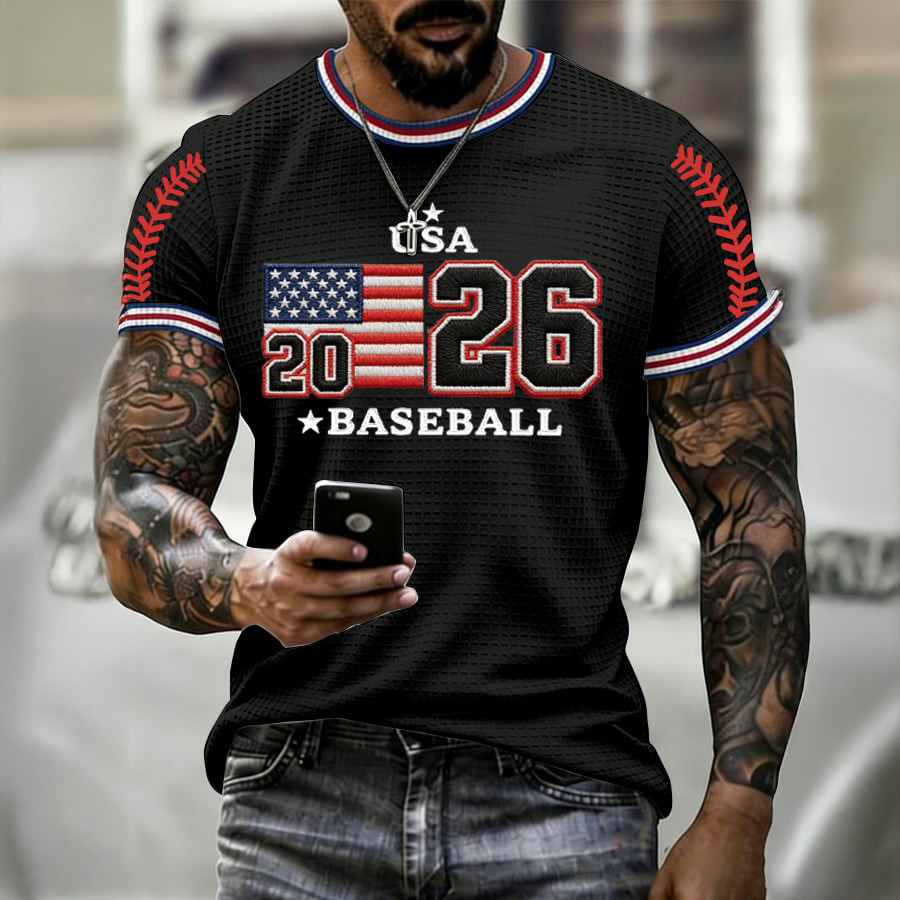 USA 2026 World Baseball Classic T-Shirt American Flag Apparel Baseball Fan Gifts