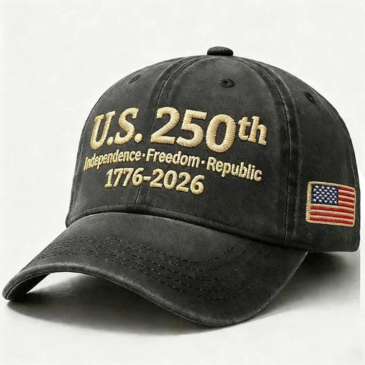 USA 250 Anniversary Embroidery Baseball Cap 1776 2026 Patriotic Hat Best Gift For USA Fans