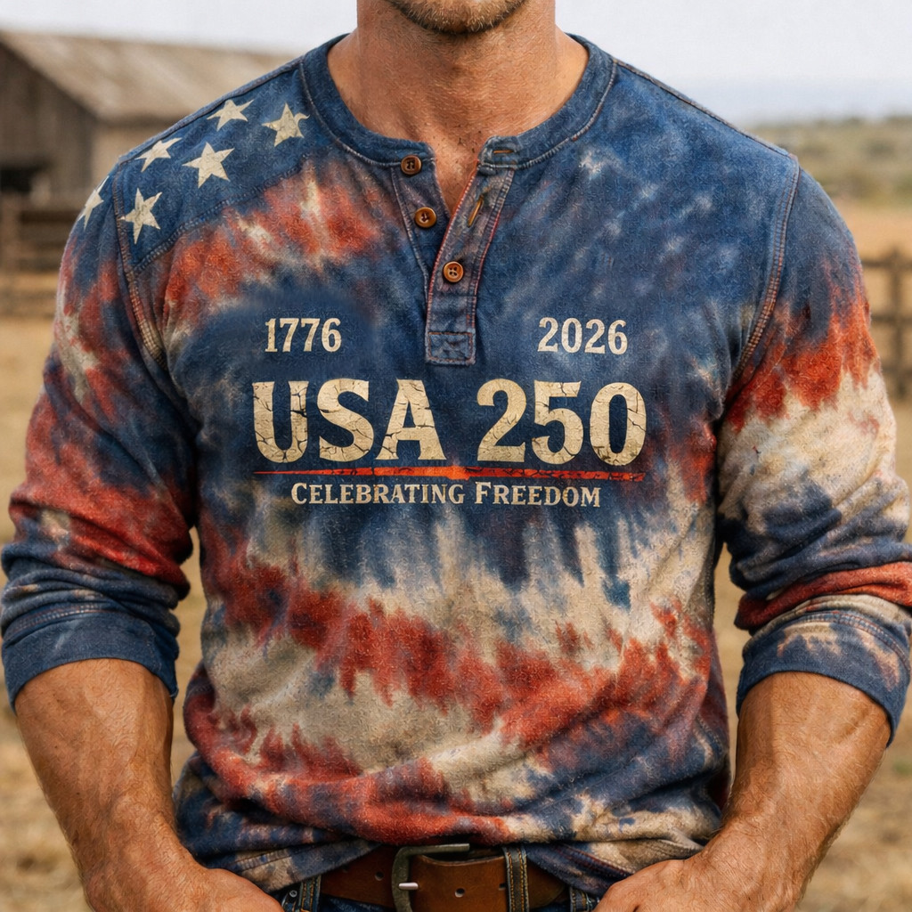 USA 250 Celebrating Freedom 1776 2026 Button Long Sleeve Shirt 250Th Anniversary Apparel