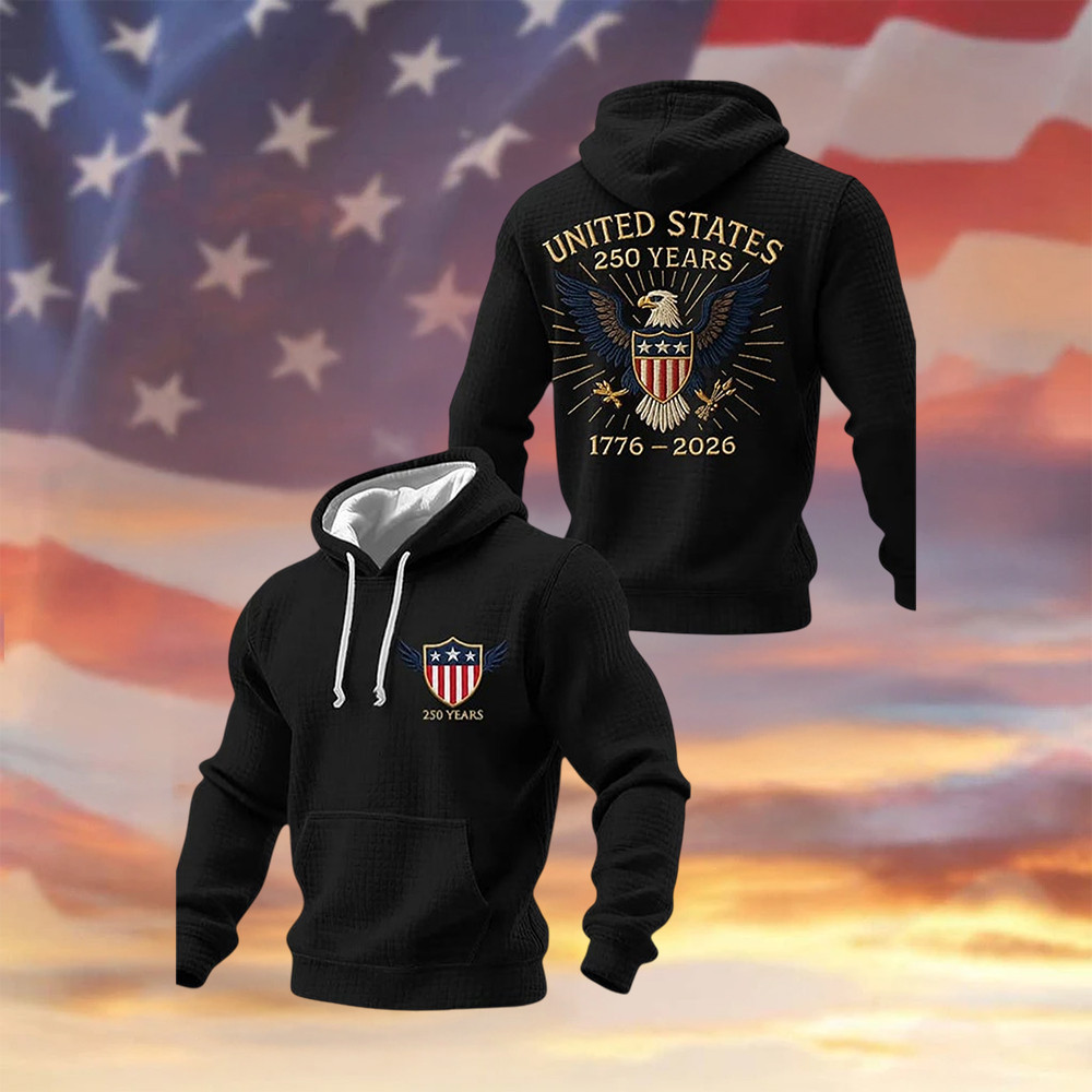USA 250 Years 1776 2026 Hoodie American 250 Years Birthday Apparel 4Th Of July Gifts